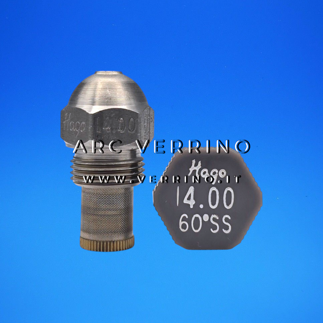 Ugello olio combustibile - 14.00 GPH - 60° SS | Hago 140060SS