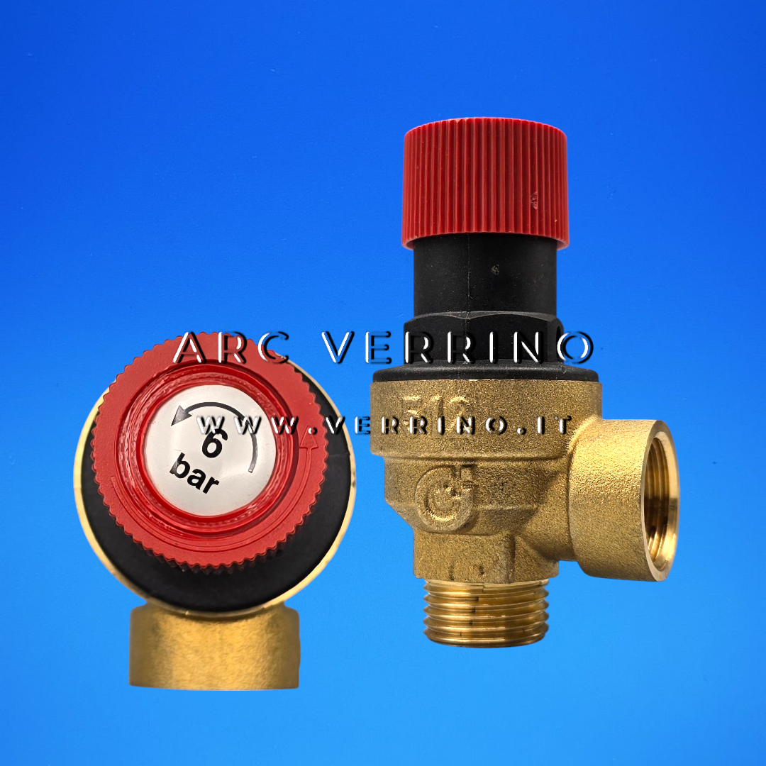 Valvola di sicurezza Baxi JJJ003603920 - 514460CST | 6 bar