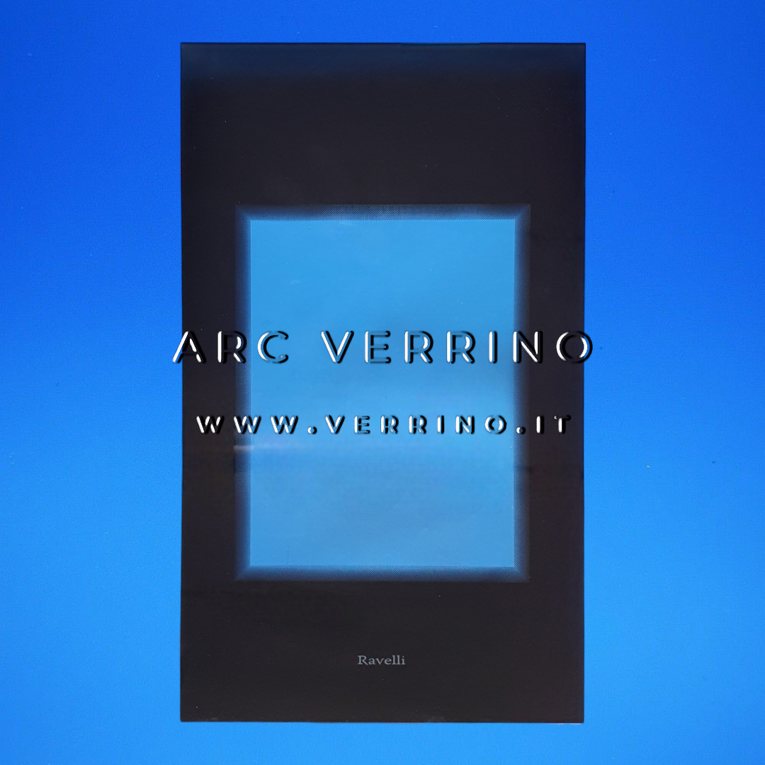 Vetro ceramico serigrafato Ravelli 038-66-009N | 657 x 393 mm - per stufa a pellet - ARC VERRINO