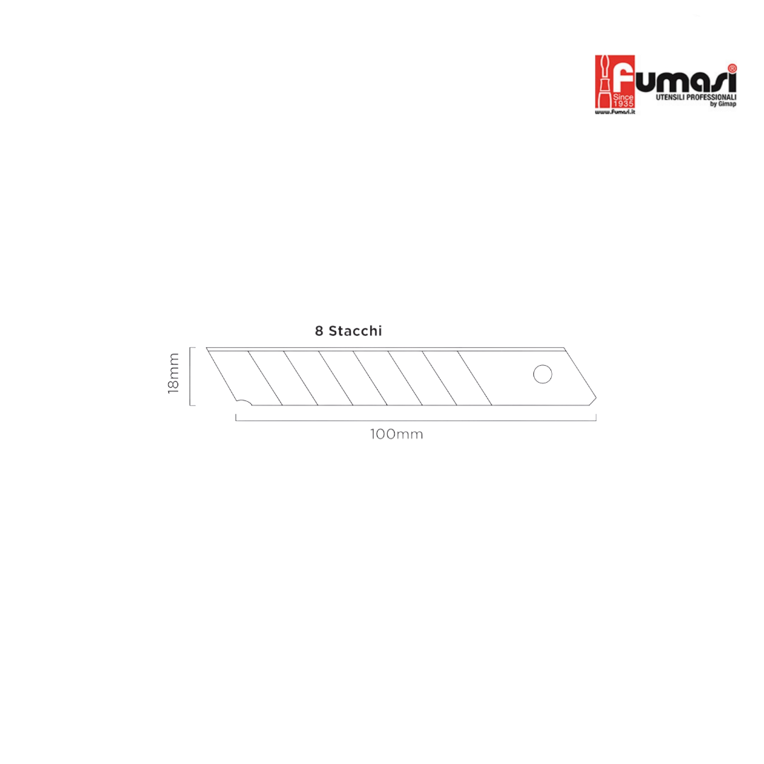 
                  
                    Taglierino - Cutter Professionale con 2 lame di scorta | Fumasi 232101
                  
                