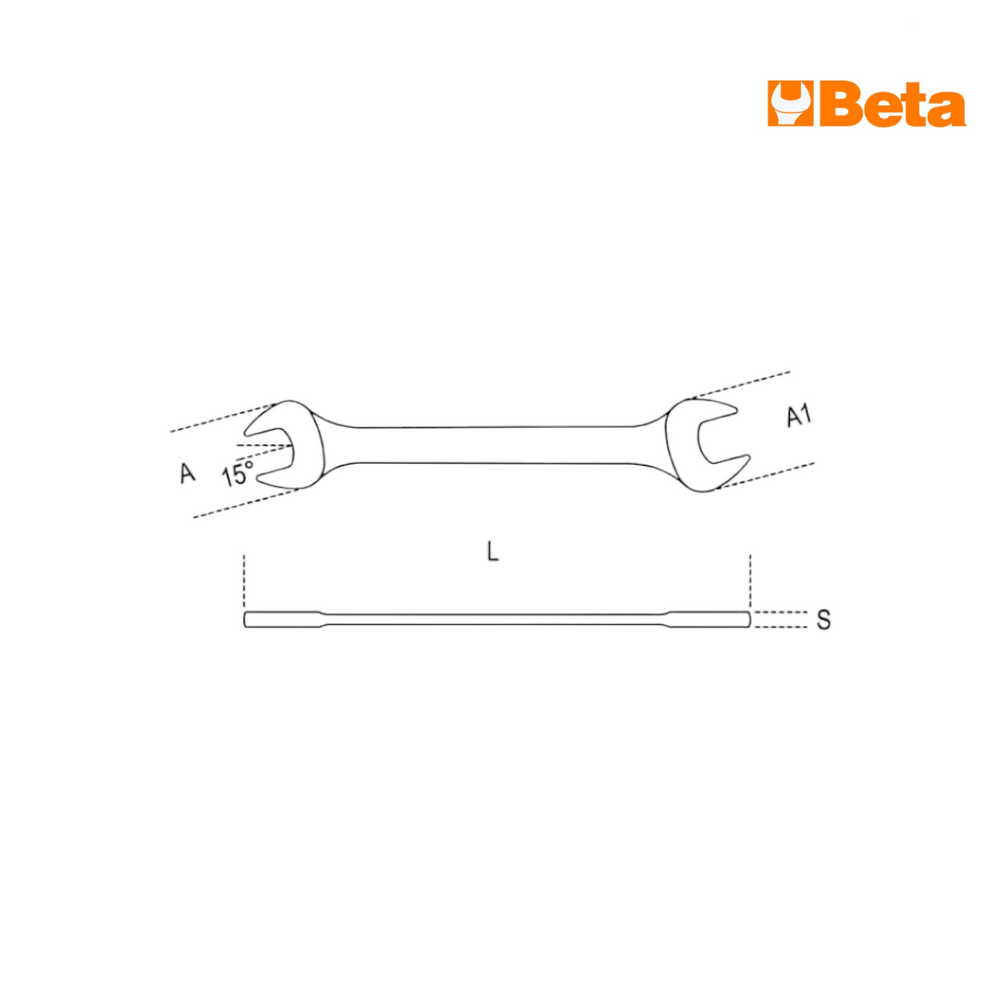 Chiave spaccata 55 - a forchetta - 21x23 mm | Beta 000550078