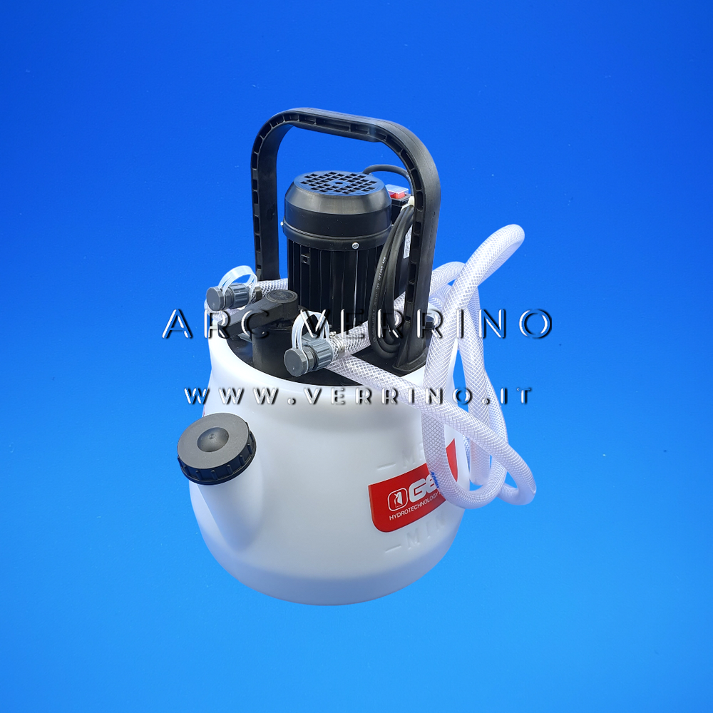 Pompa per il lavaggio degli scambiatori - disincrostante e anticalcare con invertitore di flusso - serbatoio da 15 Litri | Gel BOY C15 SUPER