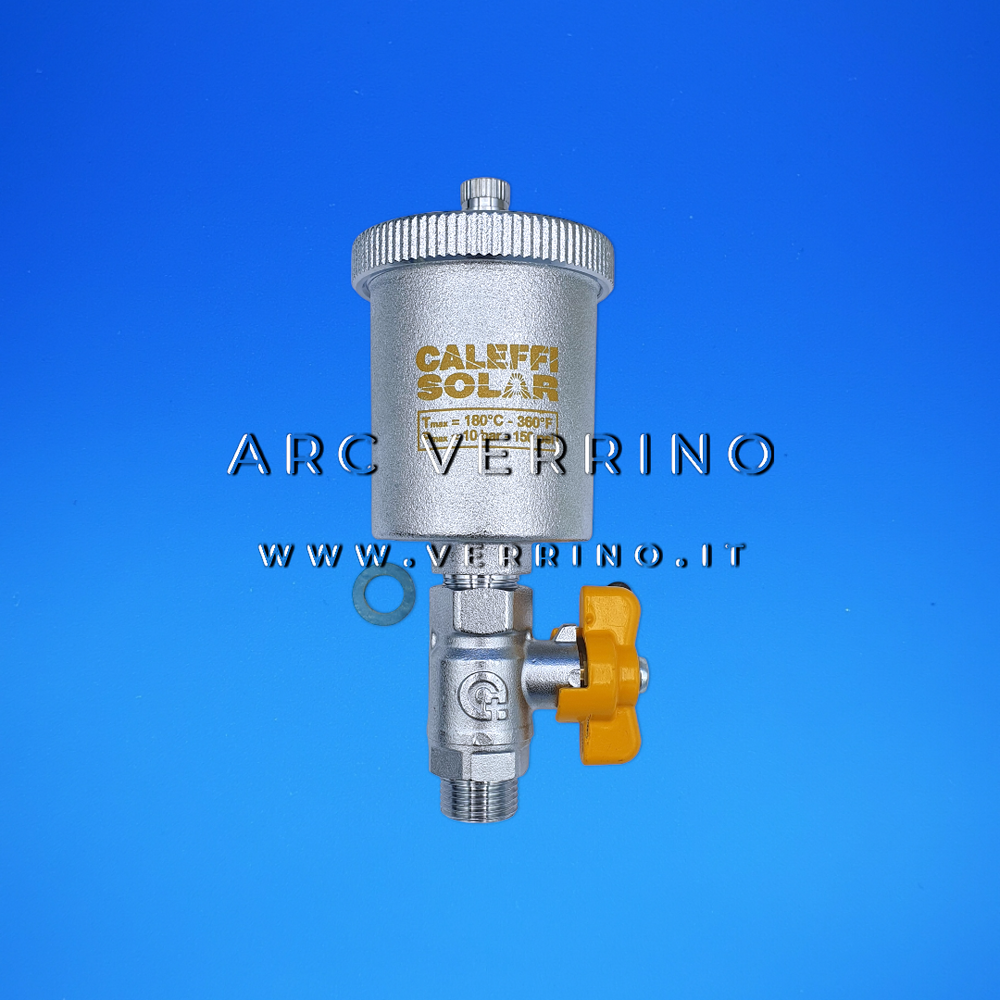 
                  
                    Valvola automatica di sfogo aria con rubinetto di intercettazione - 3/8 M | Caleffi Solar 250131
                  
                