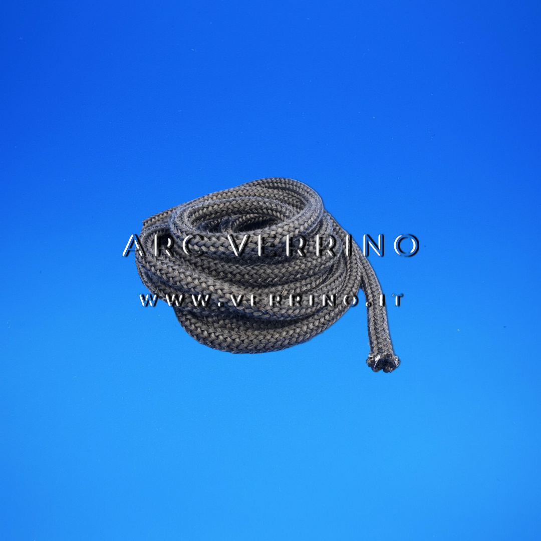 GUARNIZIONE TRECCIA QUADRATA STUFE A LEGNA PELLET CAMINETTI 2,5 mt