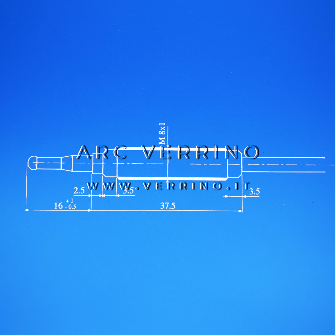 Termocoppia in rame Sit 0.200.041 - 220 mm | giunto filettato M8x1_2