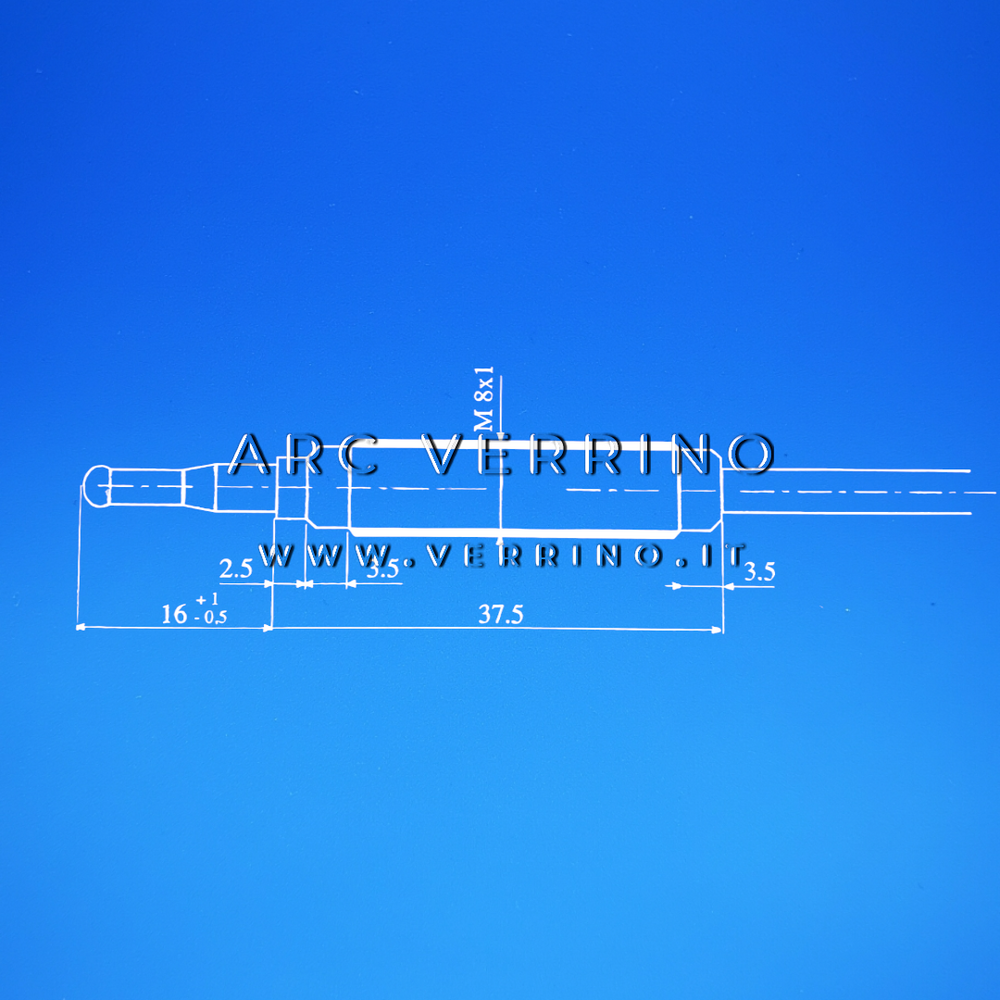 Termocoppia in rame Sit 0.200.047 - 1000 mm | giunto filettato M8x1_2