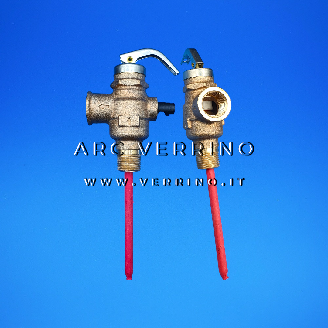 Valvola di sicurezza originale Solahart HT55 temperatura/pressione - 1/2'' M | 10 Bar - RICAMBIO ORIGINALE PER PANNELLI SOLARI ARC VERRINO ROMA